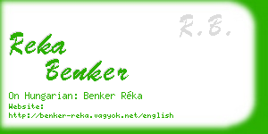 reka benker business card